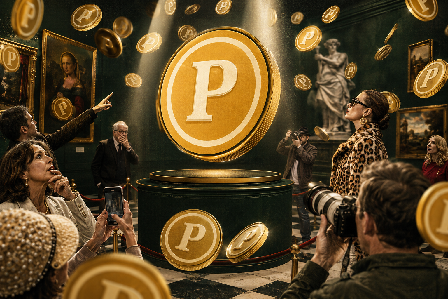 POINTLESS coin exhibited like a masterpiece